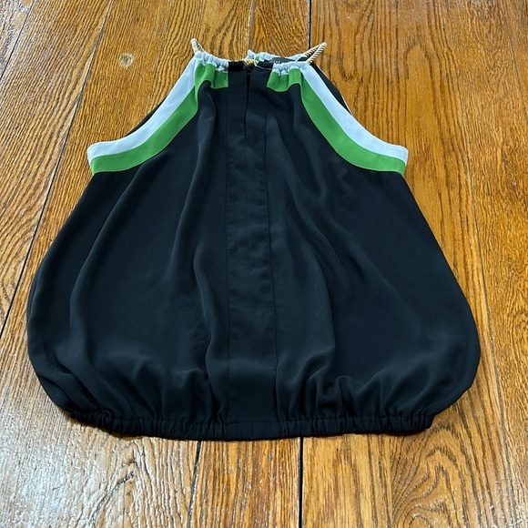 The Limited halter style blouse. Gold cord, navy blue and green. Size Medium. - Picture 1 of 10